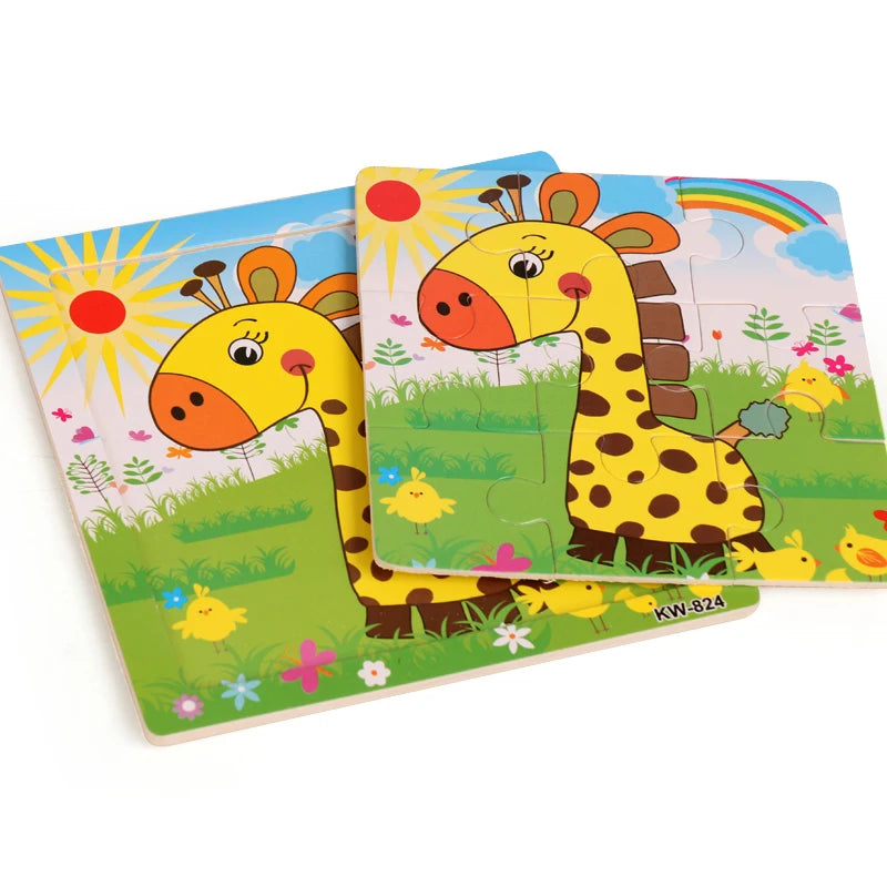 Wooden Puzzle Set for Toddlers