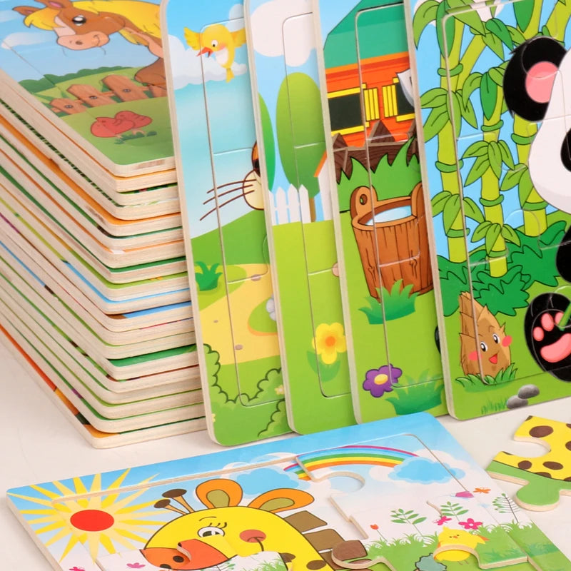 Wooden Puzzle Set for Toddlers