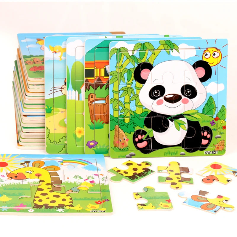 Wooden Puzzle Set for Toddlers