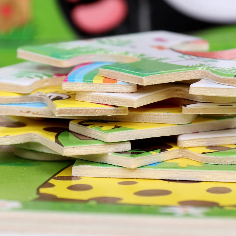 Wooden Puzzle Set for Toddlers