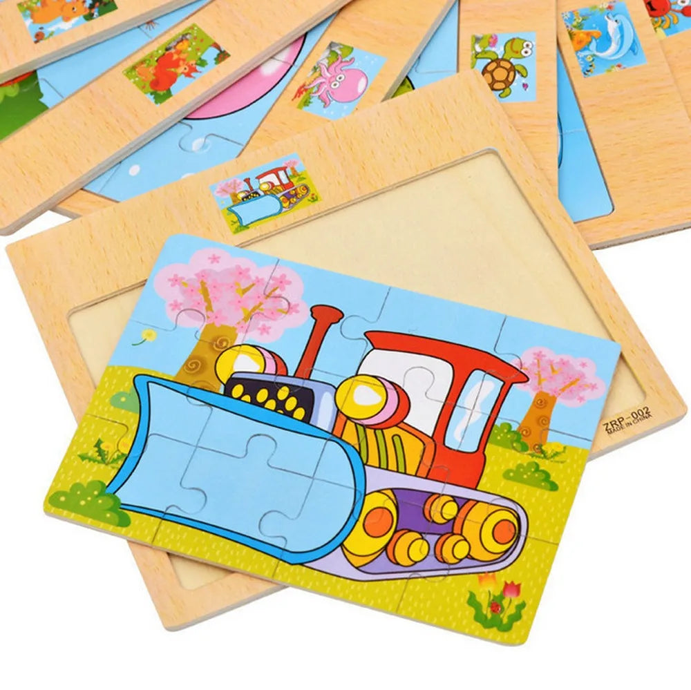 Wooden Puzzle Set for Toddlers