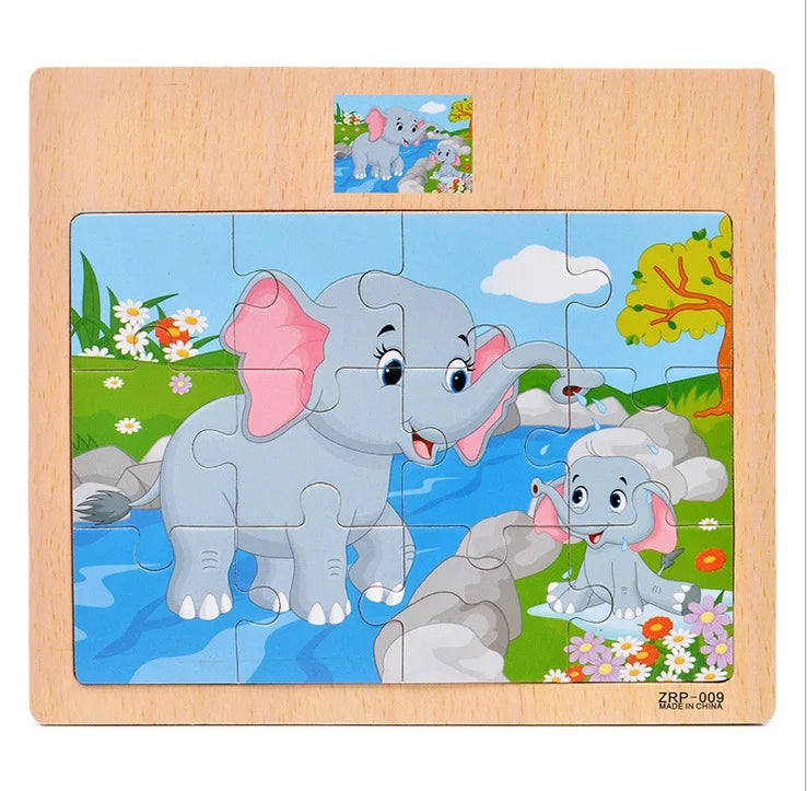Wooden Puzzle Set for Toddlers