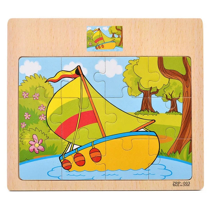 Wooden Puzzle Set for Toddlers