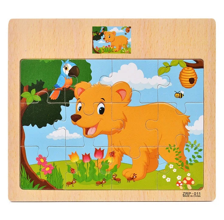 Wooden Puzzle Set for Toddlers
