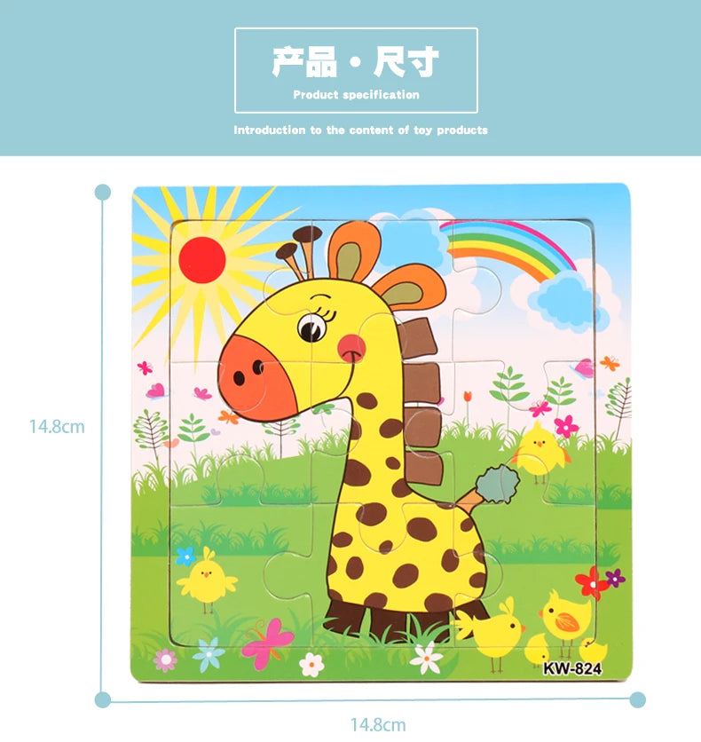 Wooden Puzzle Set for Toddlers