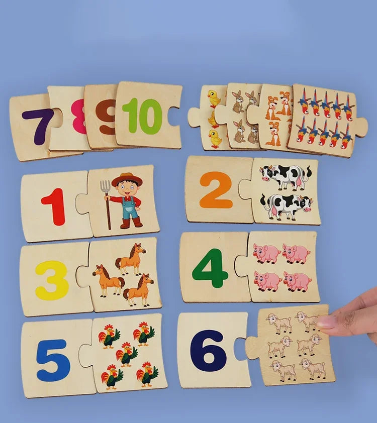 Wooden Math Puzzle for Toddlers