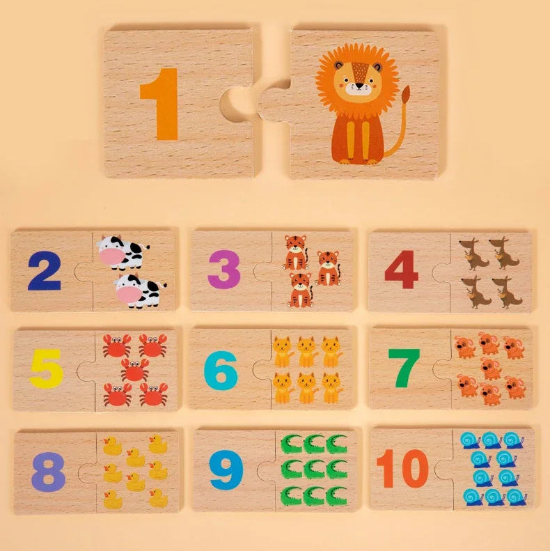 Wooden Math Puzzle for Toddlers