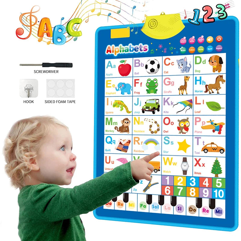 Fun Learning ABC & 123 Music Poster for Kids