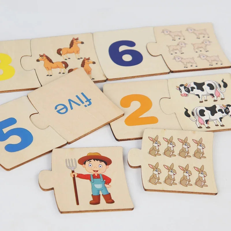 Wooden Math Puzzle for Toddlers