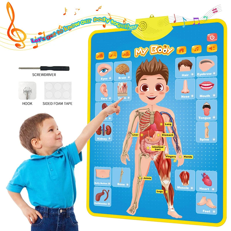 Fun Learning ABC & 123 Music Poster for Kids