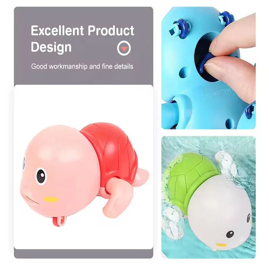 Swimming Turtle Bath Toys for Kids – 3 Pack