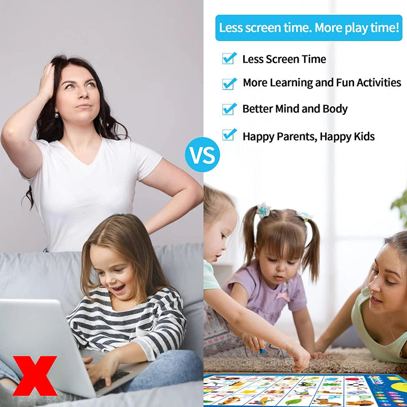 Fun Learning ABC & 123 Music Poster for Kids