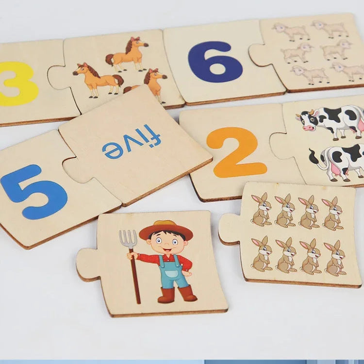 Wooden Math Puzzle for Toddlers