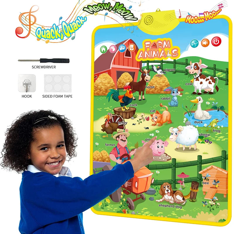 Fun Learning ABC & 123 Music Poster for Kids