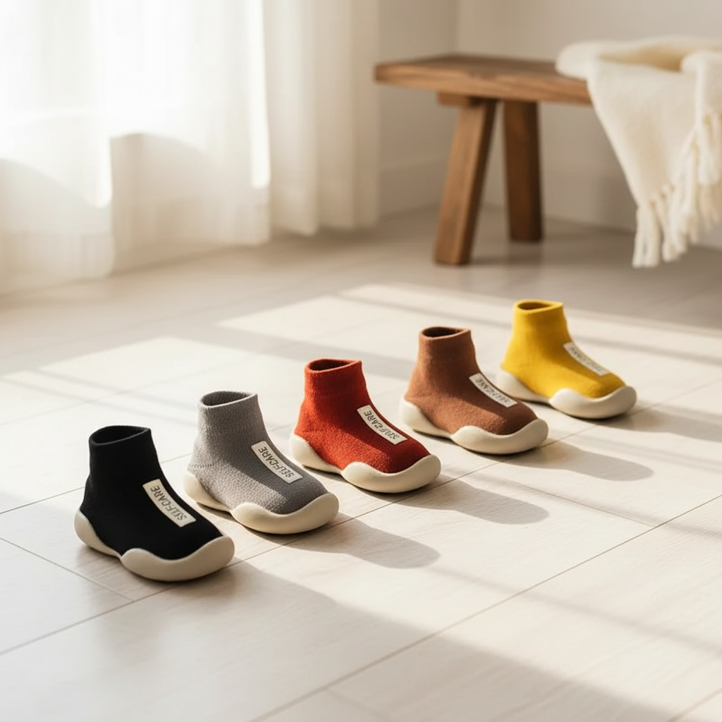 Soft Rubber Sole Baby Walker Shoes