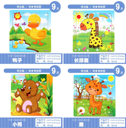 Wooden Puzzle Set for Toddlers